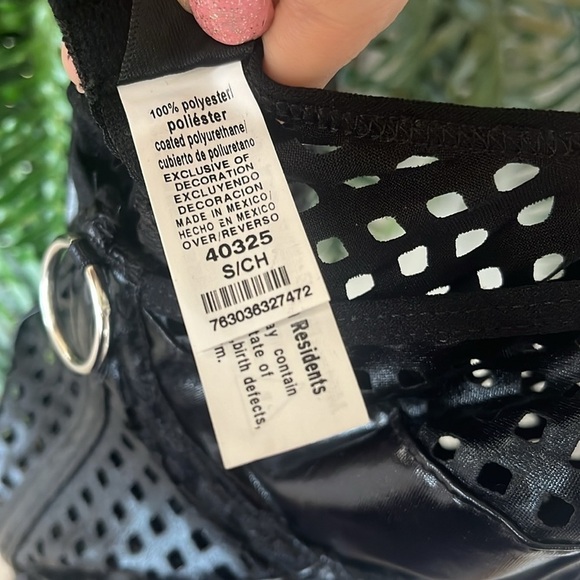 Brand New Escante Black Bondage Lingerie Thong Panty Collar Tight Cut Out - Picture 14 of 15